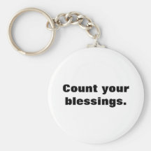 Count your blessings. key chain