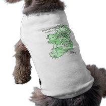 Counties of Ireland Map Pet T Shirt