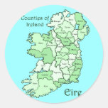 Counties of Ireland Map Stickers