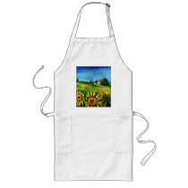 COUNTRSIDE AND SUNFLOWERS IN TUSCANY APRON