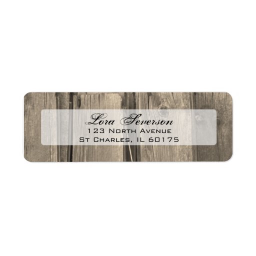 Country Barn Wood Return Address Labels