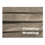 Country Barn Wood Wedding Save the Date Postcard