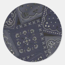 Country Blue Bandana Stickers