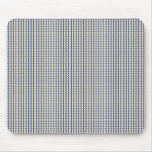 Country Blue Gingham Checks Mousepad
