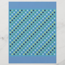 COUNTRY BLUE STRIPES PATTERN FLORAL DOTS TEXTURES FLYER