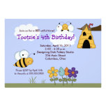 Country Bumble Bees 5x7 Beehive Birthday Invite