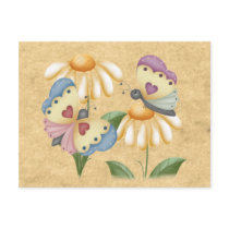 Country Butterflies Postcards