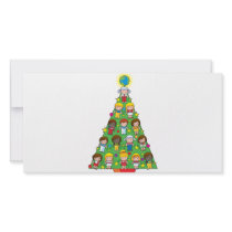 Country Children Christmas Tree Customized Photo Card