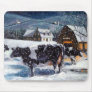 COUNTRY CHRISTMAS: COWS: ART: MOUSE PAD