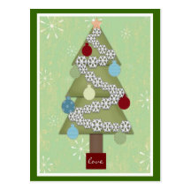 Country Christmas Postcard