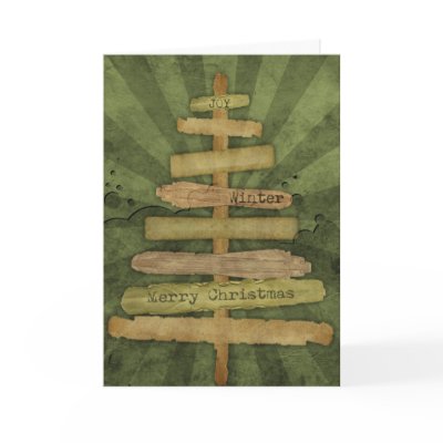 Country Christmas Tree Christmas Card by xmasstore