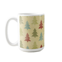 Country Christmas Trees Holiday Mugs