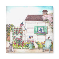 COUNTRY COTTAGE PETS MAGNET magnets