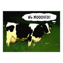 Country Cow Housewarming Party Invites