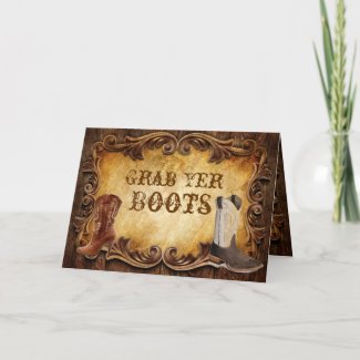 Country Cowboy Boots Western Wedding Favour