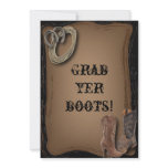 Country Cowboy Boots Western Wedding Invitation