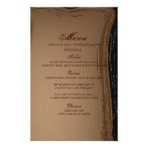 Country Cowboy Boots Western Wedding Menu Custom Stationery