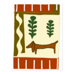 Country Dachshund Season's Greetings Post Card
