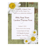 Country Daisy and Barn Wood Wedding Invitation