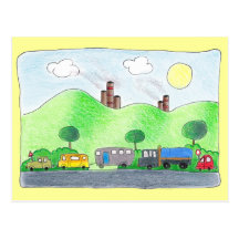 Country Drive Postcard
