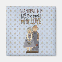 Country Farm Grandparents Love Fridge Magnet