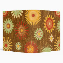 Country Flower pattern Binders