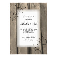 Country Flowers Baby Shower Invitation