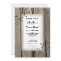 Country Flowers Wedding Invitation