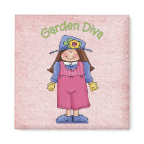 Country Garden Diva GIfts and Tees Refrigerator Magnet
