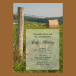 Country Hay Bales Birthday Party Invitation invitations