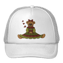 Country Heart Teddy Bear Hat