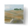 Country hillside pinback button