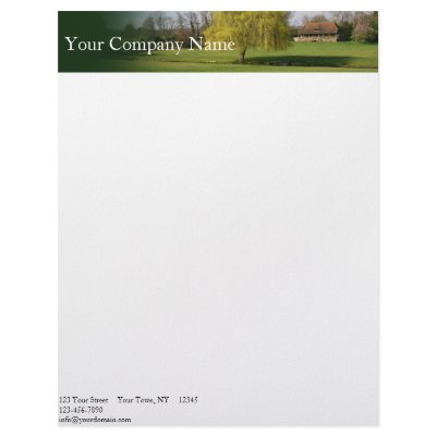 Country Living Meadow Header Customized Letterhead by BeSeenBranding