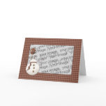 Country Nowel Snowman Christmas Card Template