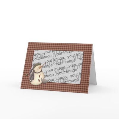 Country Nowel Snowmen Christmas Card by CSCountry