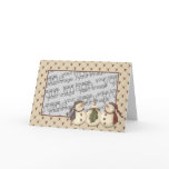 Country Nowel Snowmen Christmas Card Template