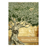 Country Oak Tree Vintage Wedding RSVP Cards Invites