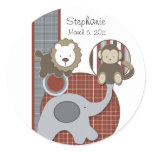 Country Plaid Baby Boy Sticker