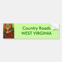 Country Roads Bumper Sticker