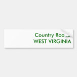 Country Roads Bumper Sticker