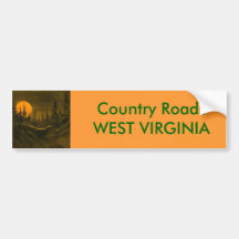 Country Roads Bumper Sticker