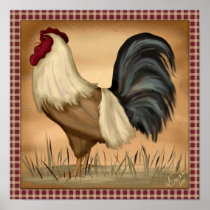 country rooster poster