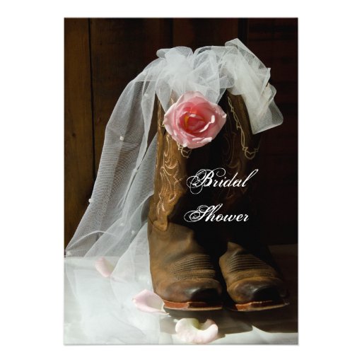 Country Rose Bridal Shower Invitation