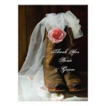 Country Rose Wedding Thank You Notes Custom Invitations