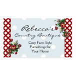 Country Roses Dots and Gingham All Purpose Business Cards