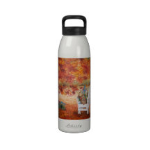Country scene water bottle