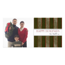 Country Stripes Holiday Photo Cards