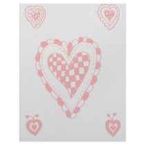Country style heart, small heart corners design