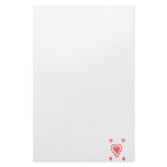 Country style heart, small heart corners design stationery design