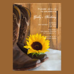 Country Sunflower Birthday Party Invitation invitations